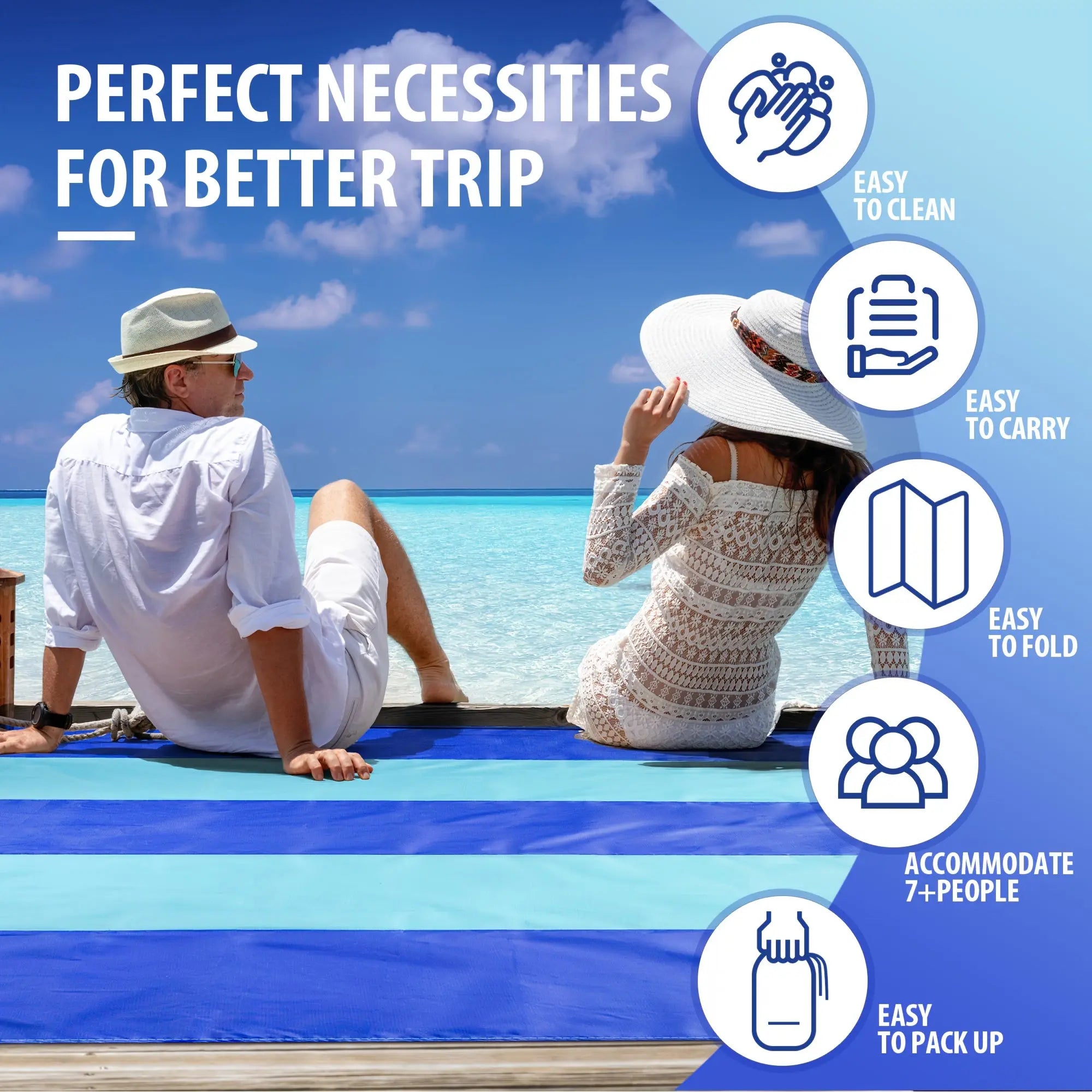 Solara | Oversized Picnic Beach Blanket – Lightweight Sandproof Mat for Travel & Camping TARHUS  Outdoor & Survival