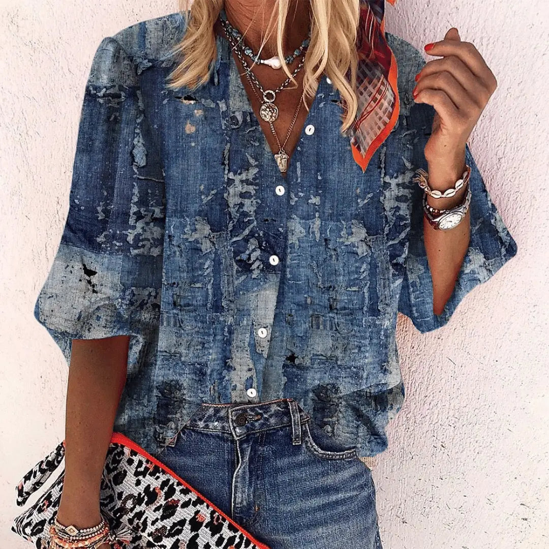 Alana™ | Elegant Printed Shirt - TARHUS