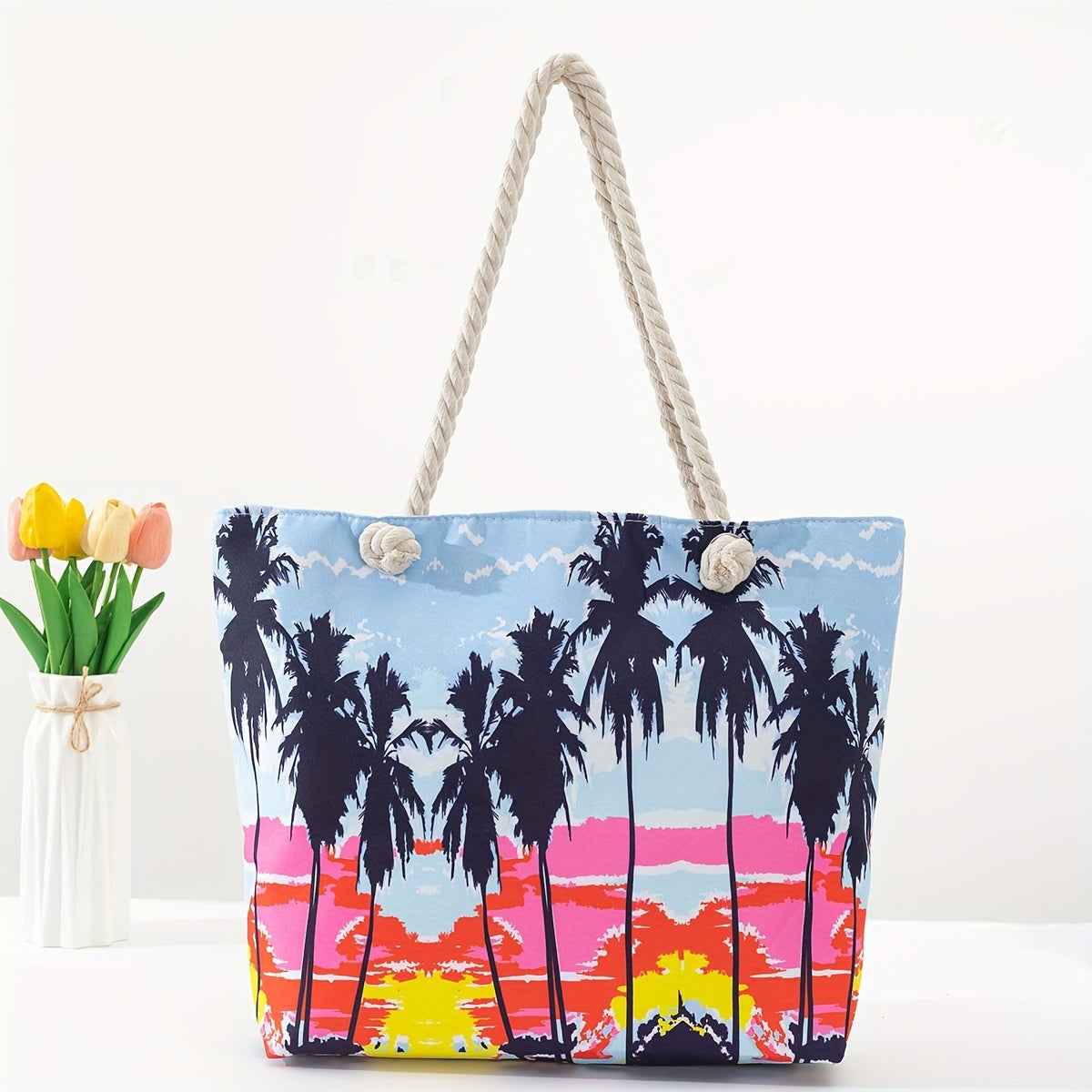 Amara | Blue Mandala Print Tote Bag – Casual Rope Handle Shoulder Bag TARHUS  Shoulder Bag