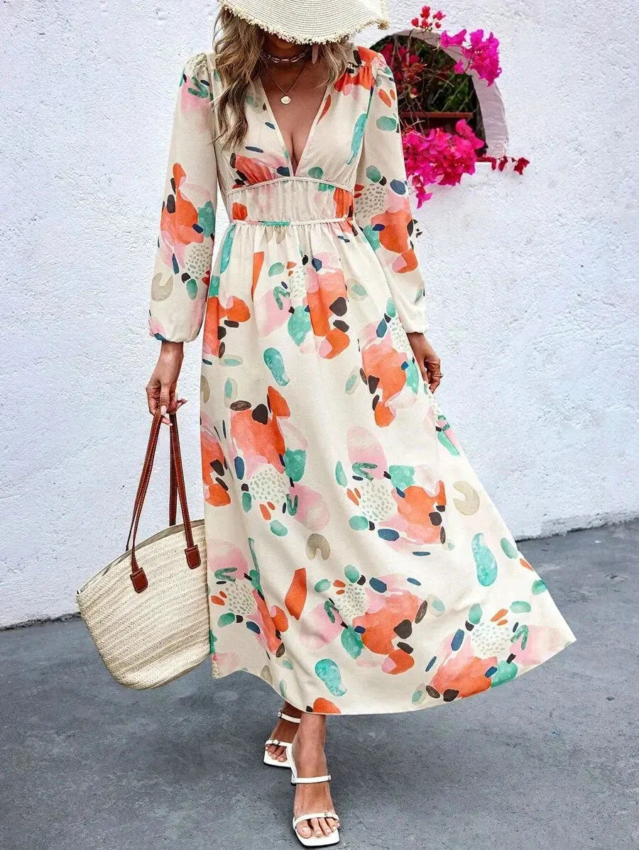 Elise - Floral Charm Maxi Dress - TARHUS