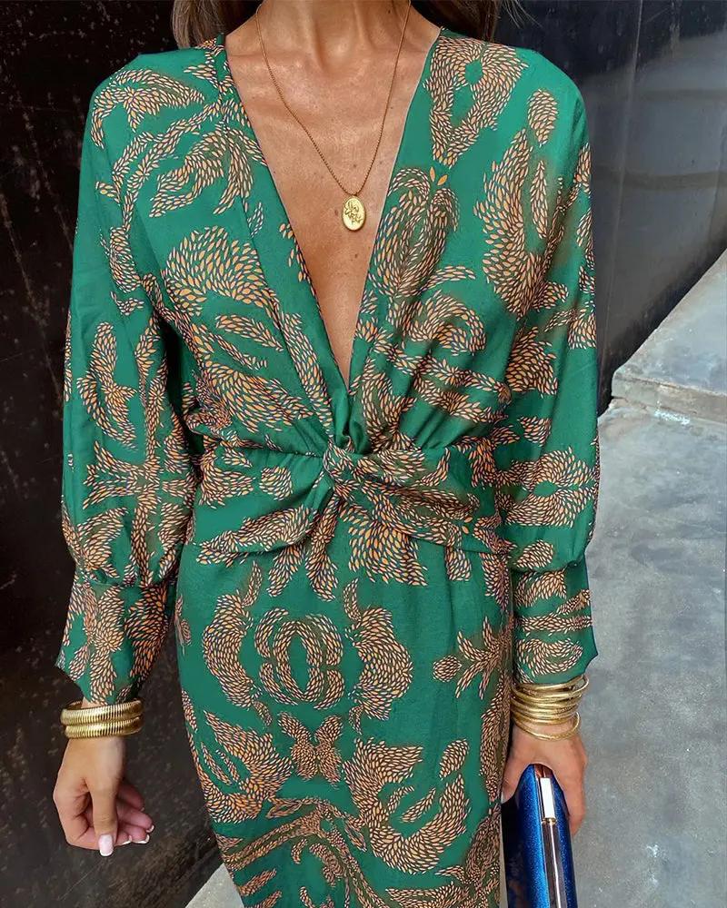 Elegant Women's Dress - Sustainable, All-Season, Luxury Design, Breathable Fabric - TARHUS