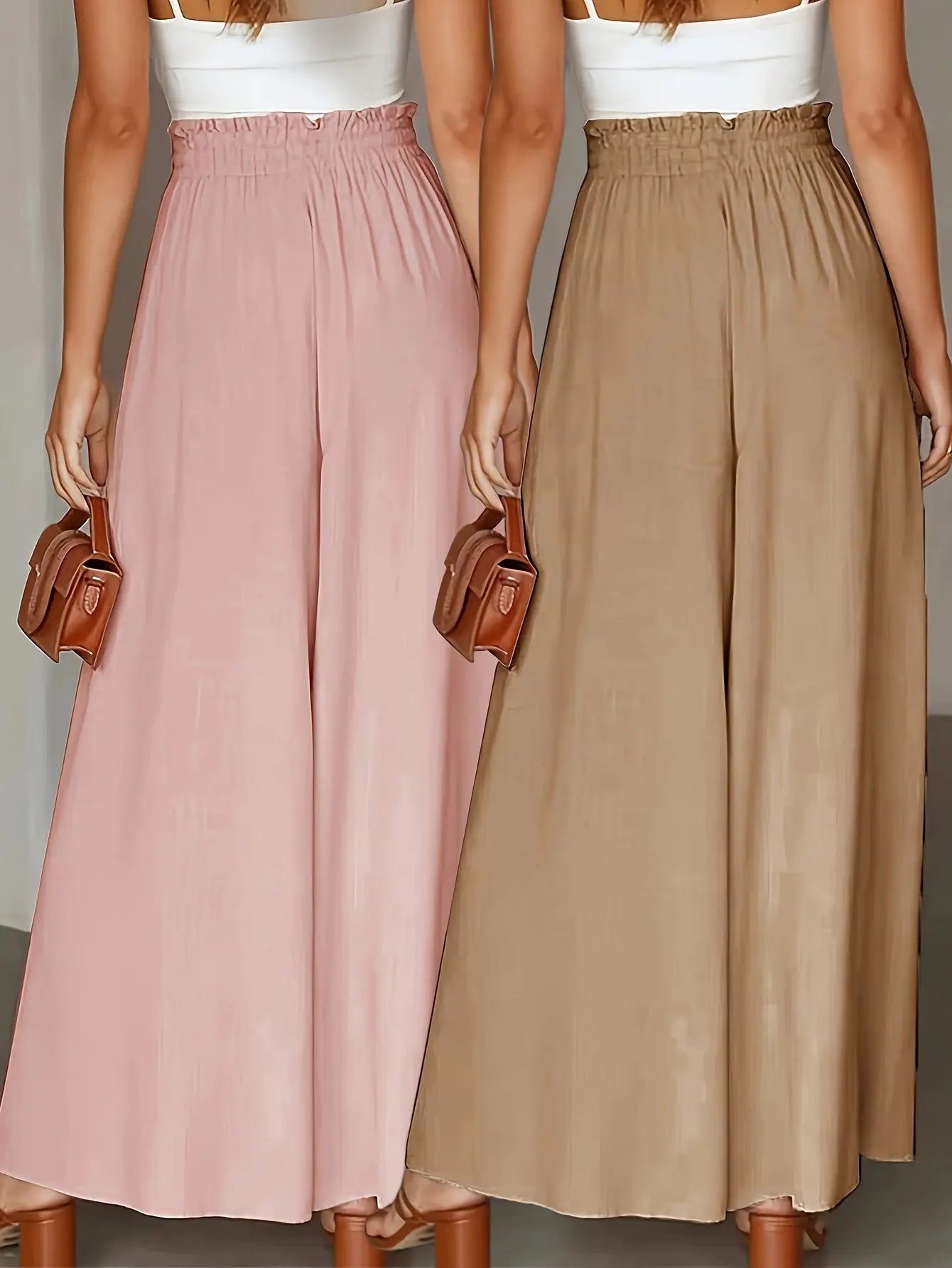 Maria | 2-Pack Women's High-Waisted Wide-Leg Lounge Pants with Pockets - TARHUS