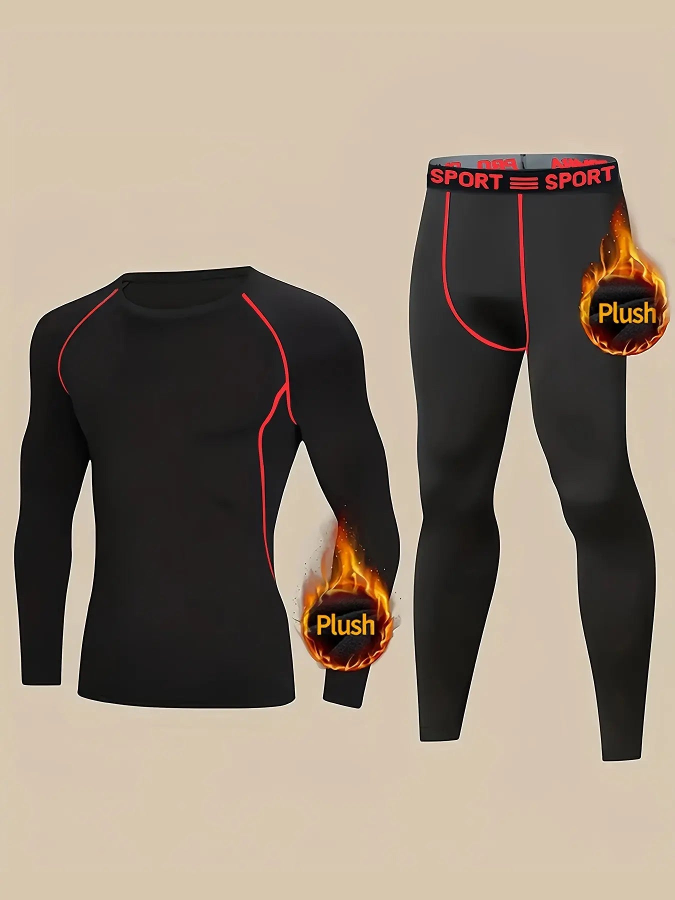 Men's Thermal Underwear Set – Fleece Lined Base Layer for Winter Sports, Skiing & Hunting - TARHUS