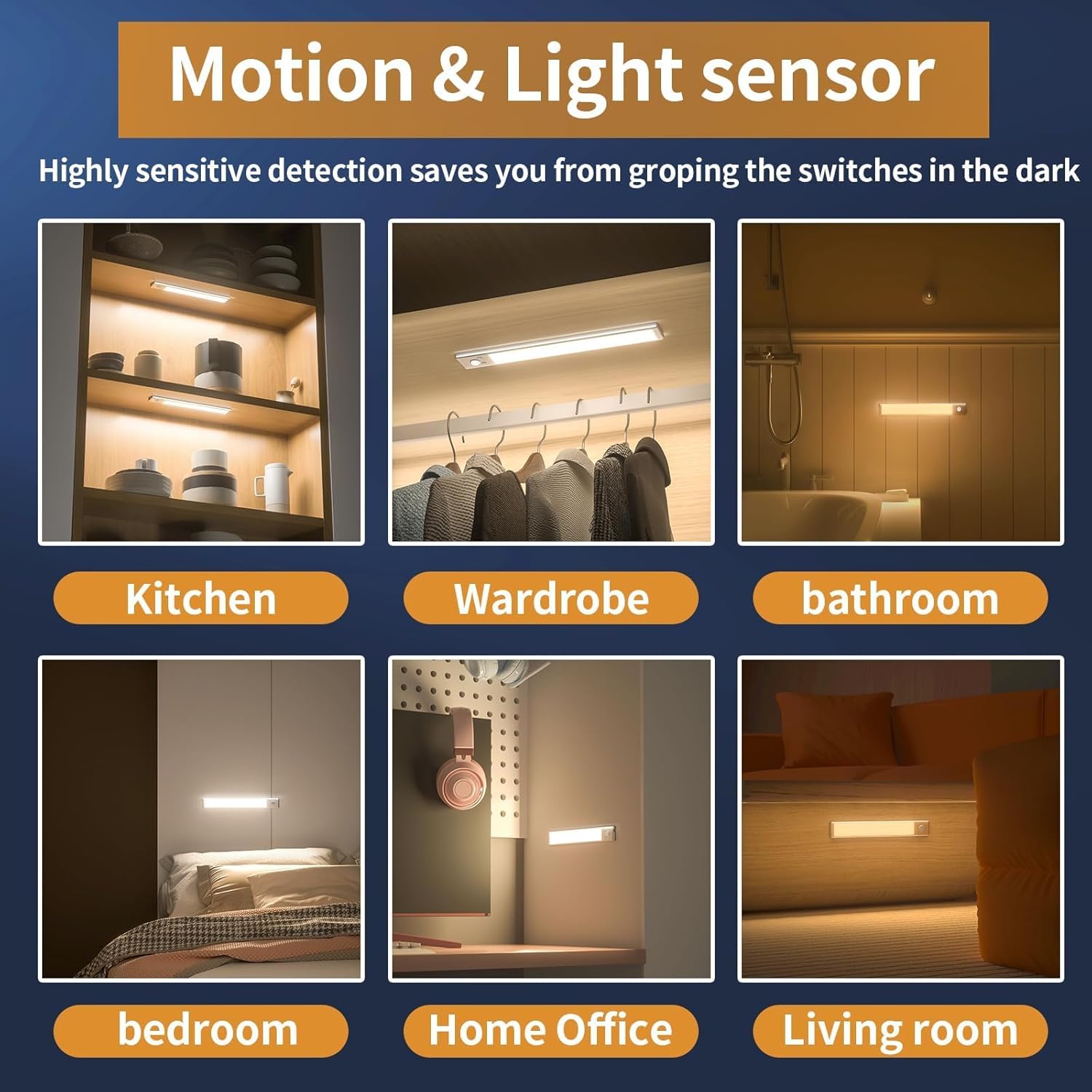 Motion Sensor Light Bar – Rechargeable & Smart Illumination | Glowvy TARHUS  Electronics & Lights