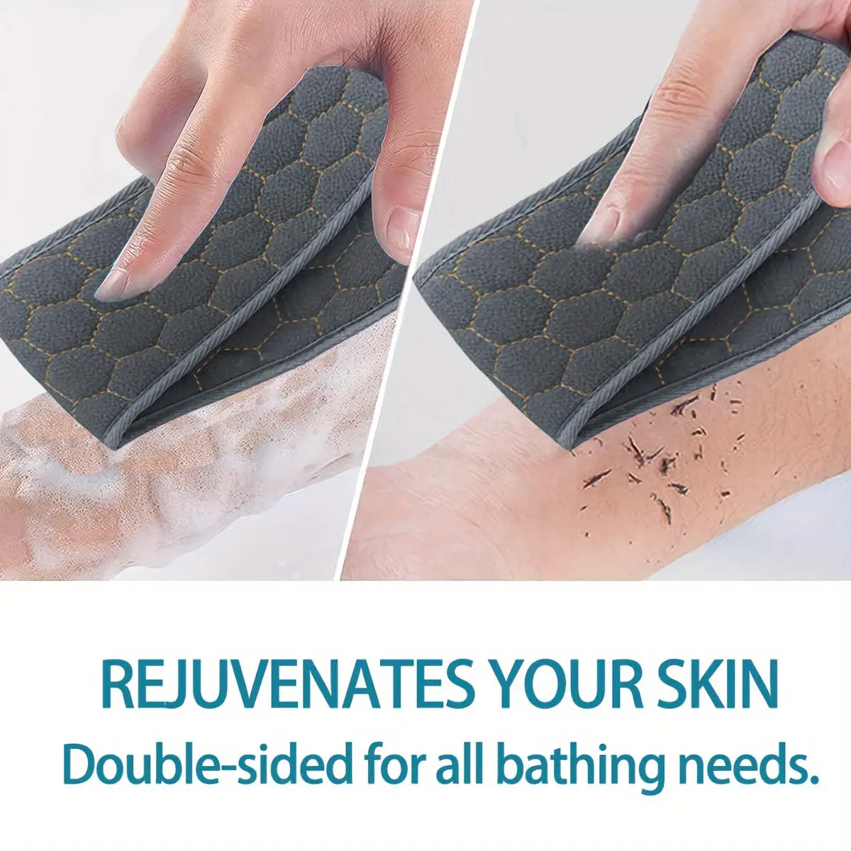 3-in-1 Exfoliating Shower Kit – Back Scrubber, Body Glove & Shower Pouf - TARHUS