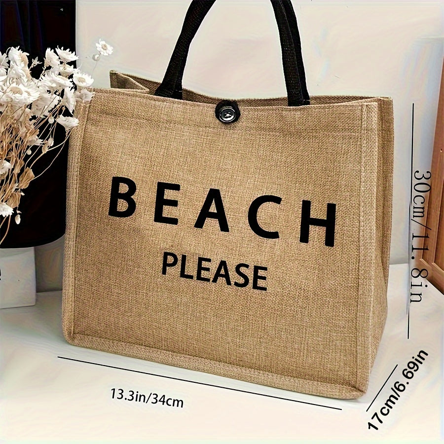 Serena | Large Letter Print Beach Tote – Lightweight Casual Shoulder Bag TARHUS  Beach Beg
