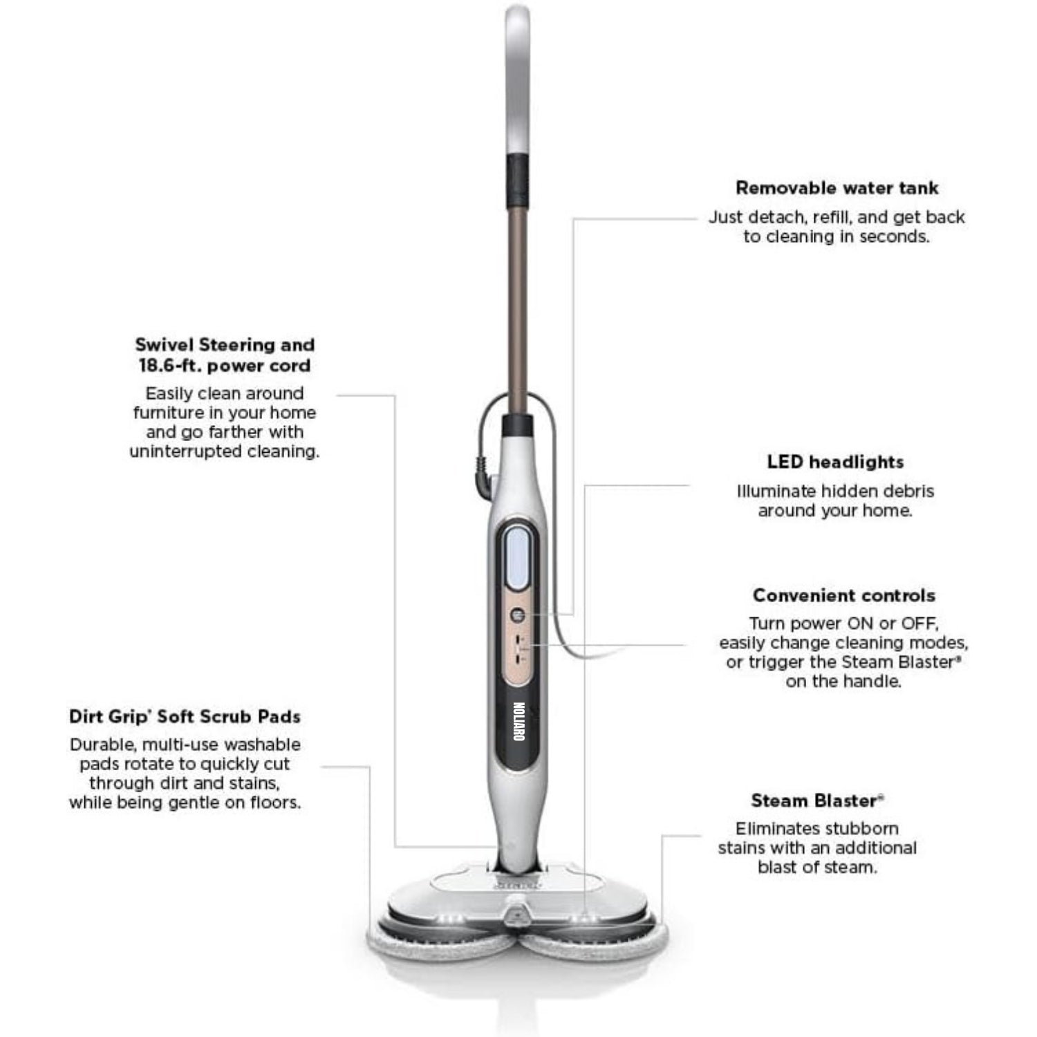 SteamJet Floor Mop | Dual-Spin Power Cleaning – Deep Shine, Effortless Glide TARHUS  Home Accessories