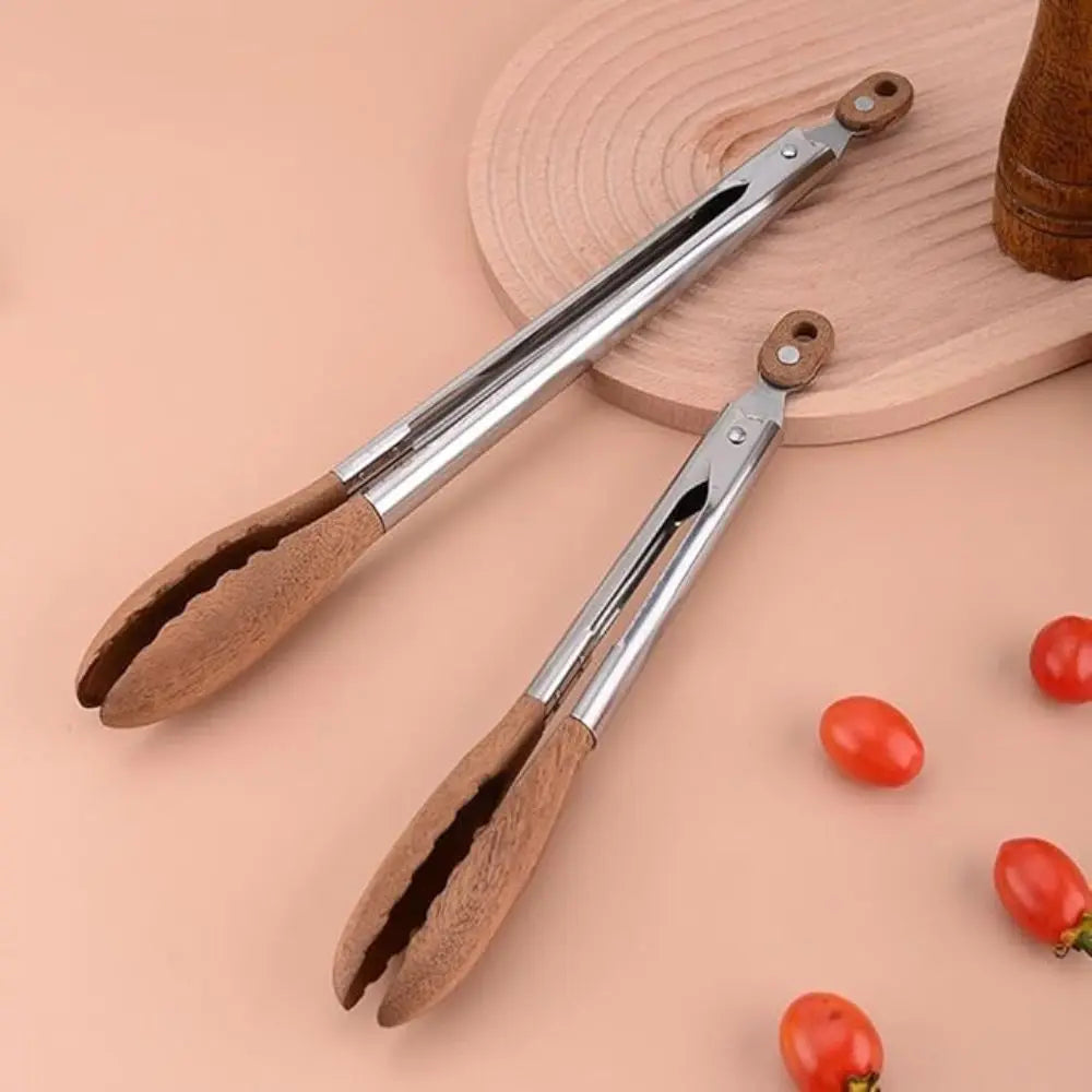 Wood & Steel Kitchen Tongs | Precision Grip – Everyday Cooking Control TARHUS  Cooking Utensils