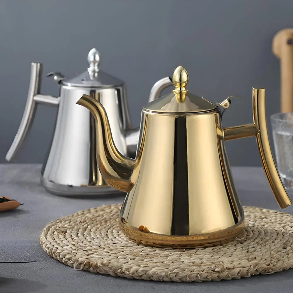 Stainless Steel Tea Kettle | Built-In Filter – Fast Even Heating TARHUS  Coffee & Tea