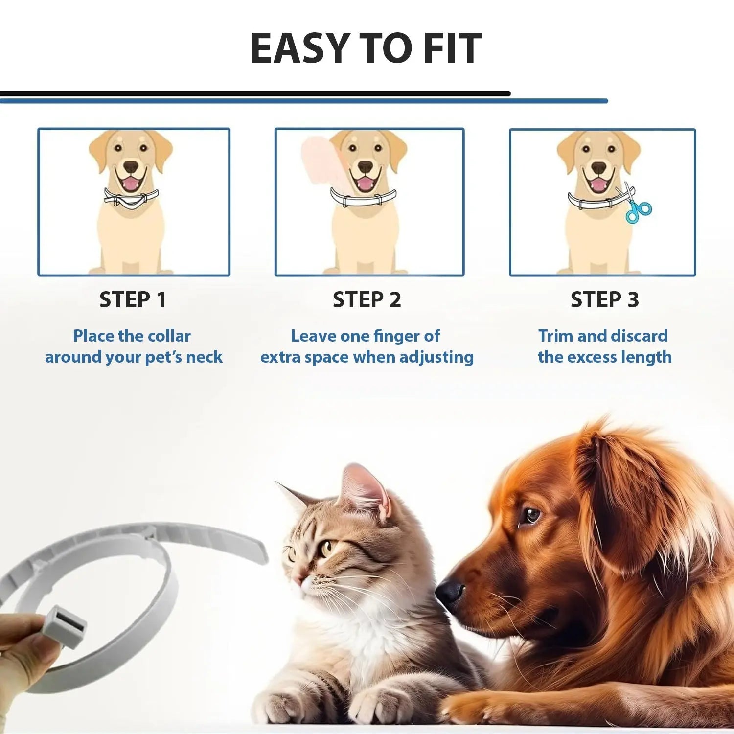 Flea and Tick Control Collar – Cats and Dogs 8 Months Protection - TARHUS