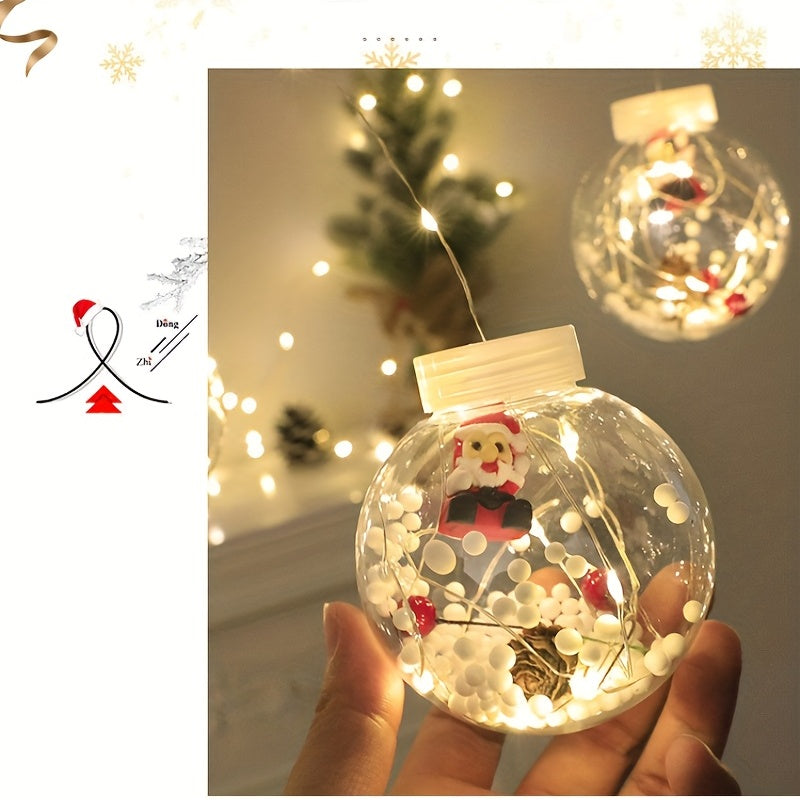 GlowWish | LED Christmas Curtain Lights with Snowman Wishing Balls TARHUS  Christmas