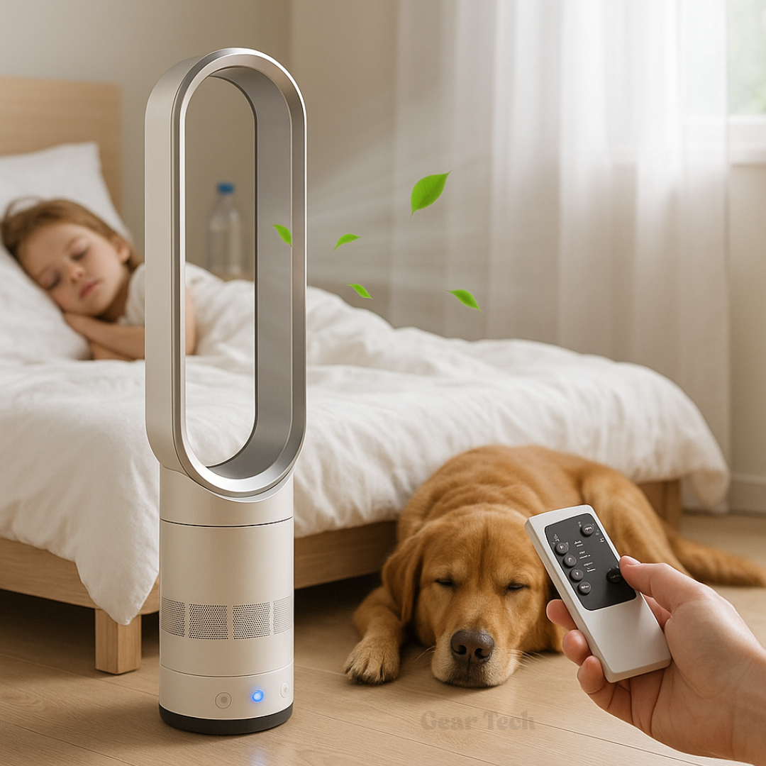 Bladeless Tower Fan with Remote Control - Quiet Air Circulator for Home & Office TARHUS  Electronics & Gadgets