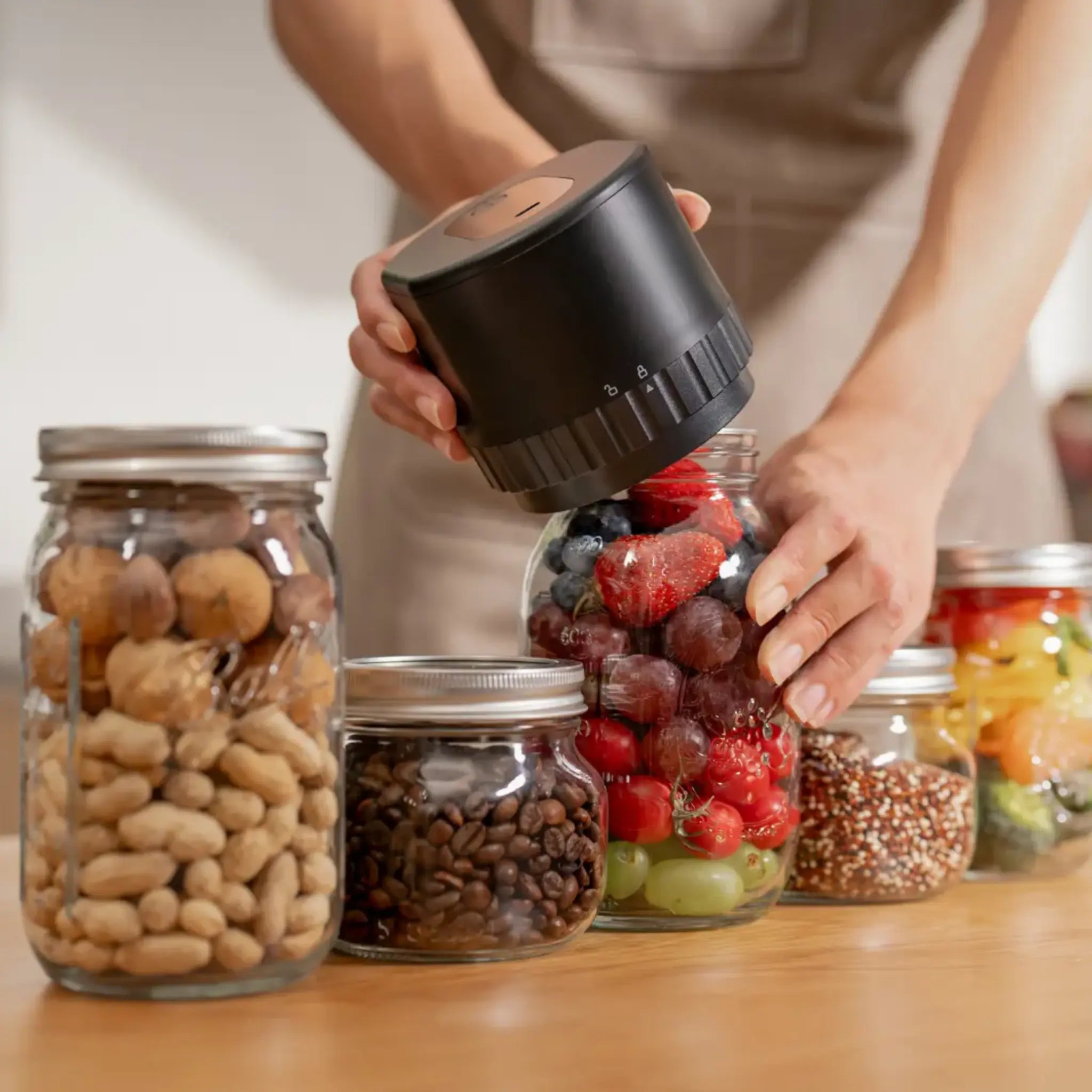 AirLock: Mason Jar Vacuum Sealer Kit - TARHUS