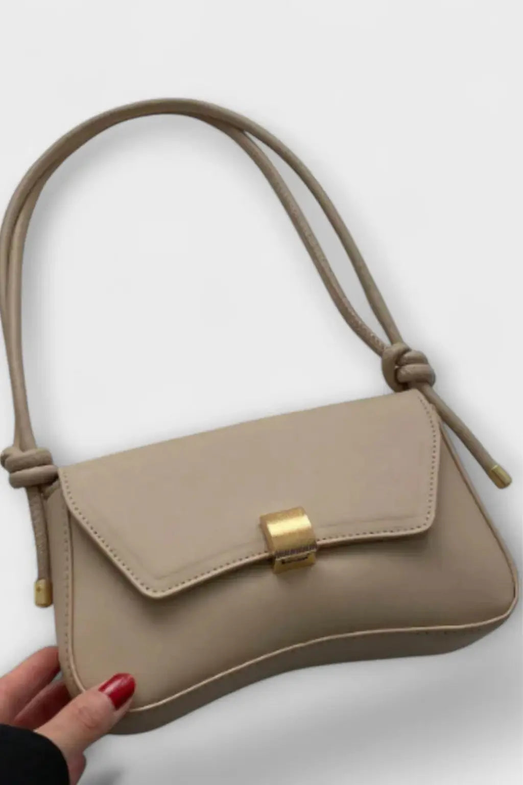 Maravelle | Women Minimalist Shoulder Bag with Gold Clasp TARHUS