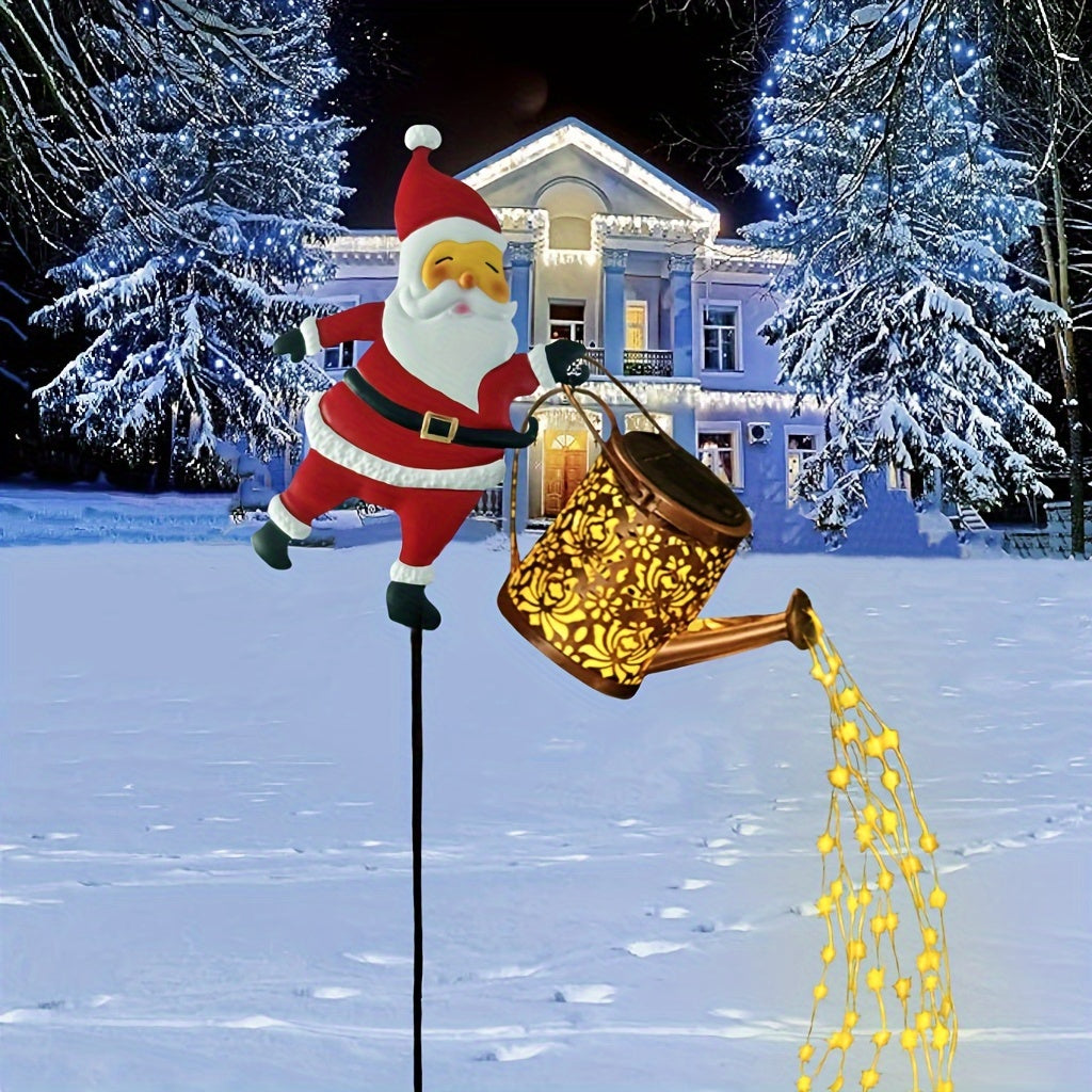 Solar-Powered Watering Can Light – Festive Outdoor LED Décor | GlowSanta TARHUS  Christmas