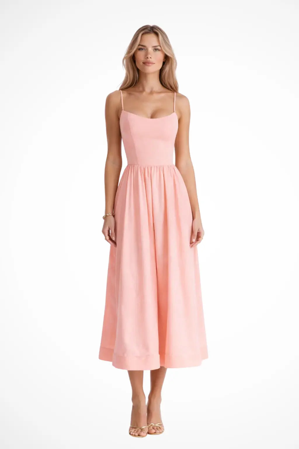 Aurevia | Women Ascot Style A Line Wedding Guest Midi Dress TARHUS