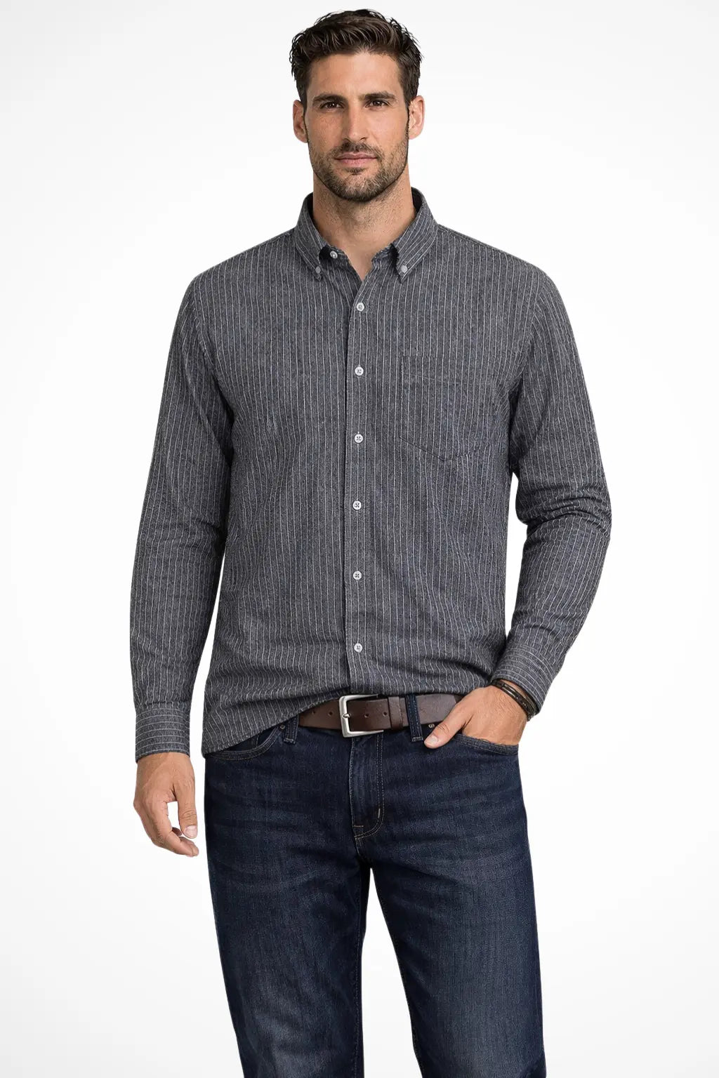 Rupert | Men Striped Long Sleeve Button Down Formal Shirt TARHUS  Shirts & Tops