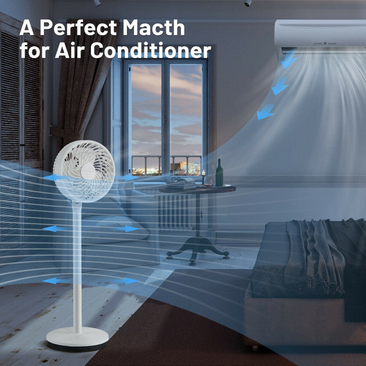 AeroFan | Small Standing Fan – Adjustable Height Pedestal with Quiet Oscillation TARHUS  Air Cooler