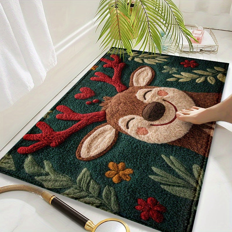 Christmas Reindeer Door Mat – Soft, Durable & Festive | MerryStep TARHUS  Christmas