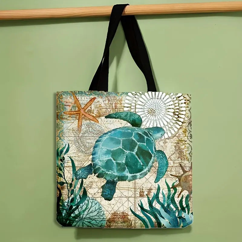 Coralia | Ocean Turtle Tote Bag – Reusable Shoulder Bag for Shopping & Travel TARHUS  Tote Bag