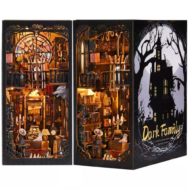 Dark Family - Book Nook Kit, DIY 3D Wooden Puzzle TARHUS  DIY