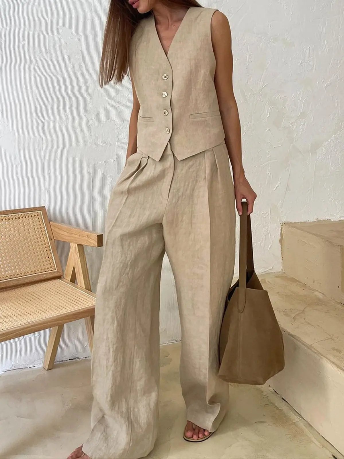 Annika's Elegant Trouser Set with Regular Fit - TARHUS