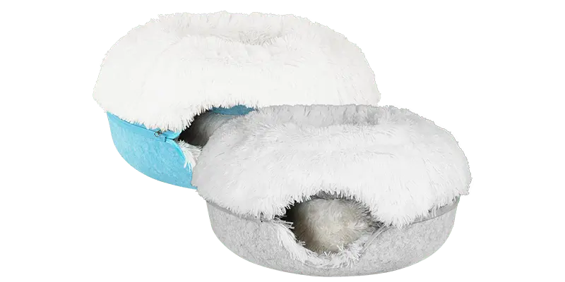 Cat Cave Calming Donut Bed for Anxiety Relief & Cozy Sleeping TARHUS  Animals & Pet Supplies