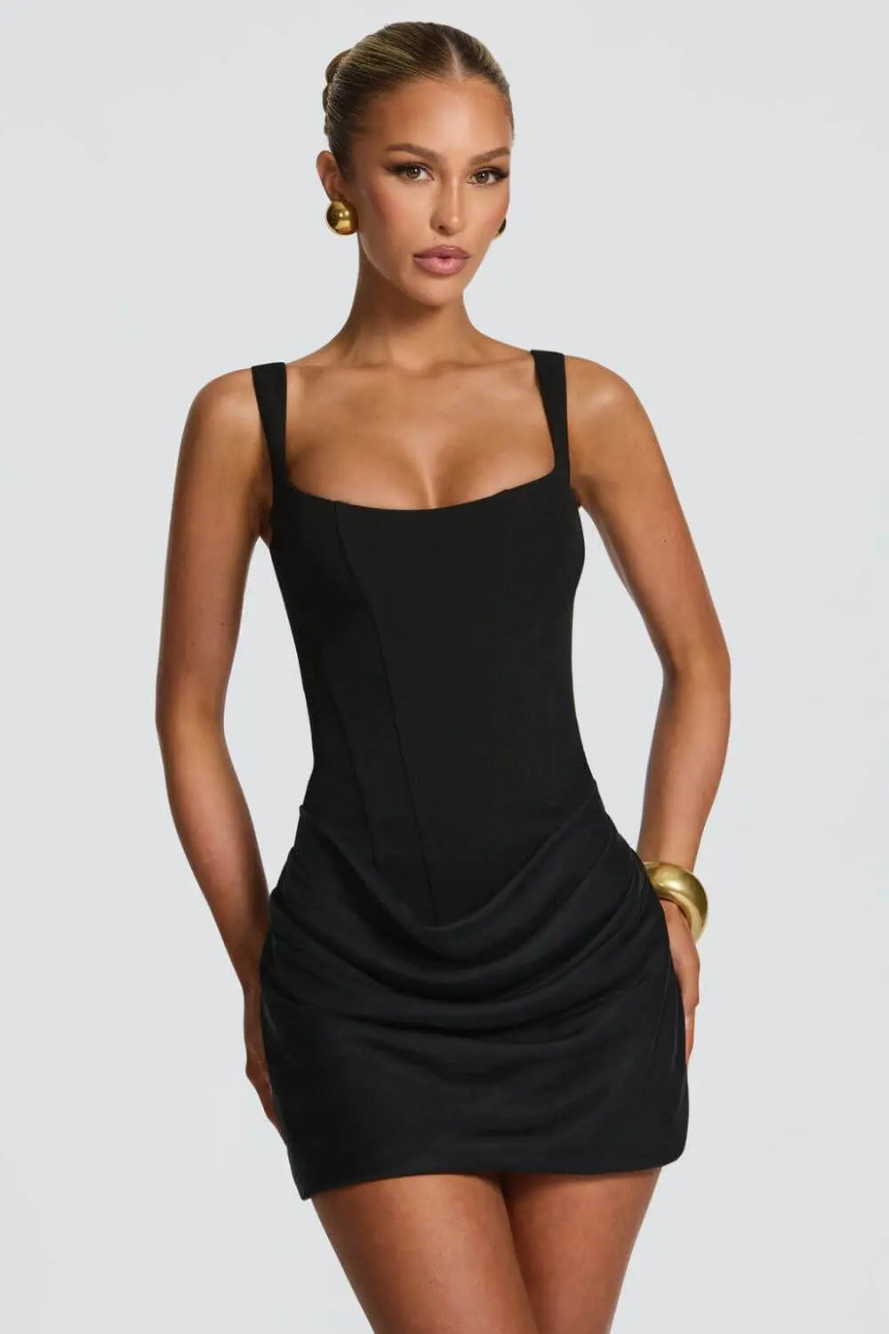 Bodycon Mini Dress – Corset Bodice, Ruched Hem for Women TARHUS  SS - Womens - Mini Dress