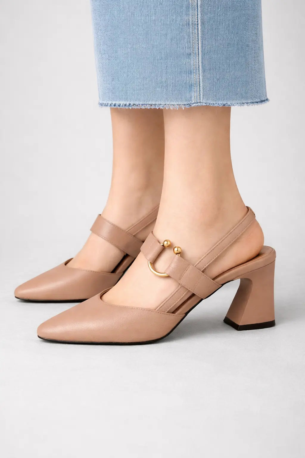 Valeria | Women Square Toe Slingback Heels TARHUS