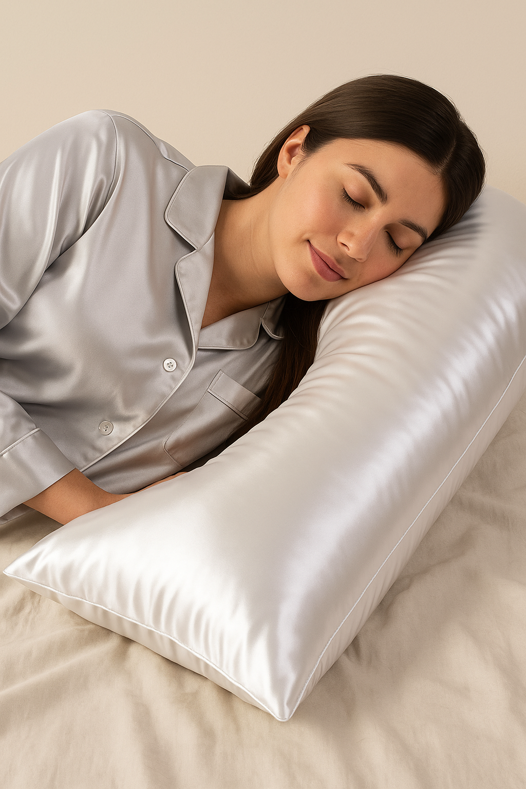 Silk-Filled Boomerang Pillow - Ergonomic Luxury Sleep Pillow TARHUS  silk filled boomerang pillow