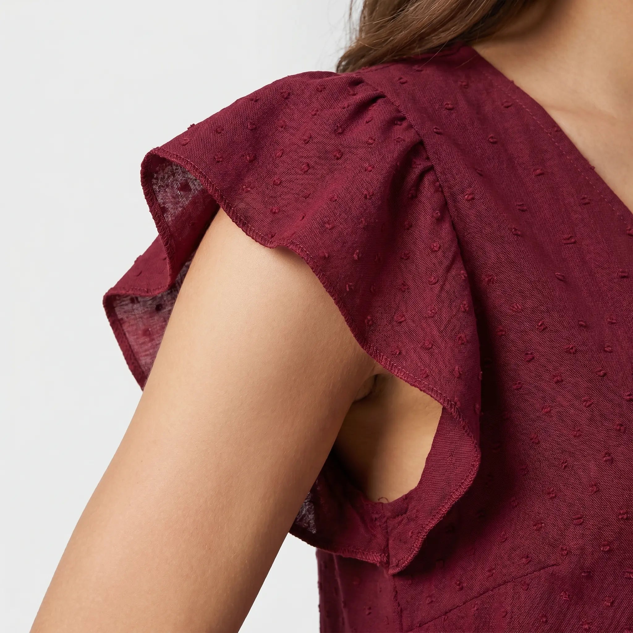 Cotton Eyelet Mini Dress with Scalloped Hem for Women TARHUS  SS - Womens - Mini Dress