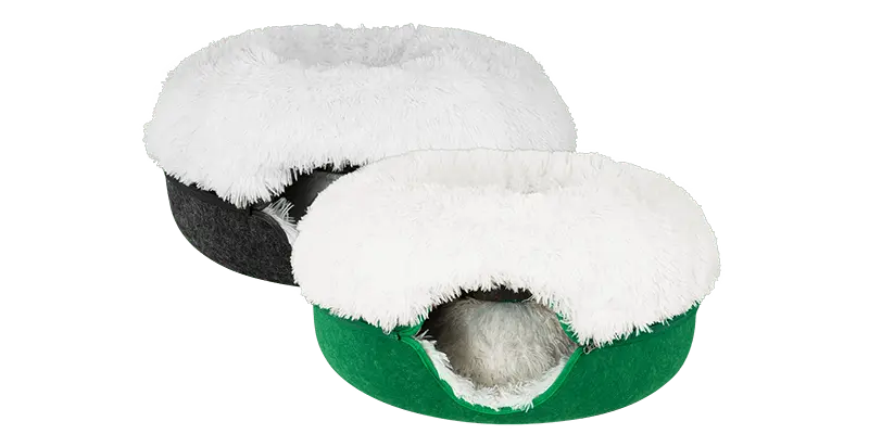 Cat Cave Calming Donut Bed for Anxiety Relief & Cozy Sleeping TARHUS  Animals & Pet Supplies