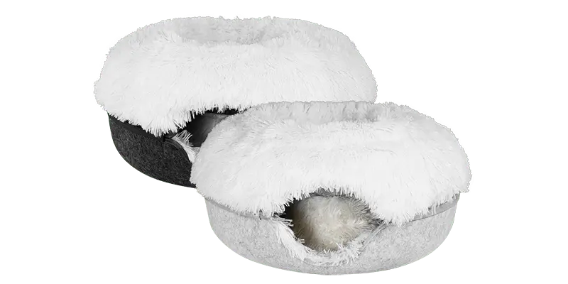 Cat Cave Calming Donut Bed for Anxiety Relief & Cozy Sleeping TARHUS  Animals & Pet Supplies