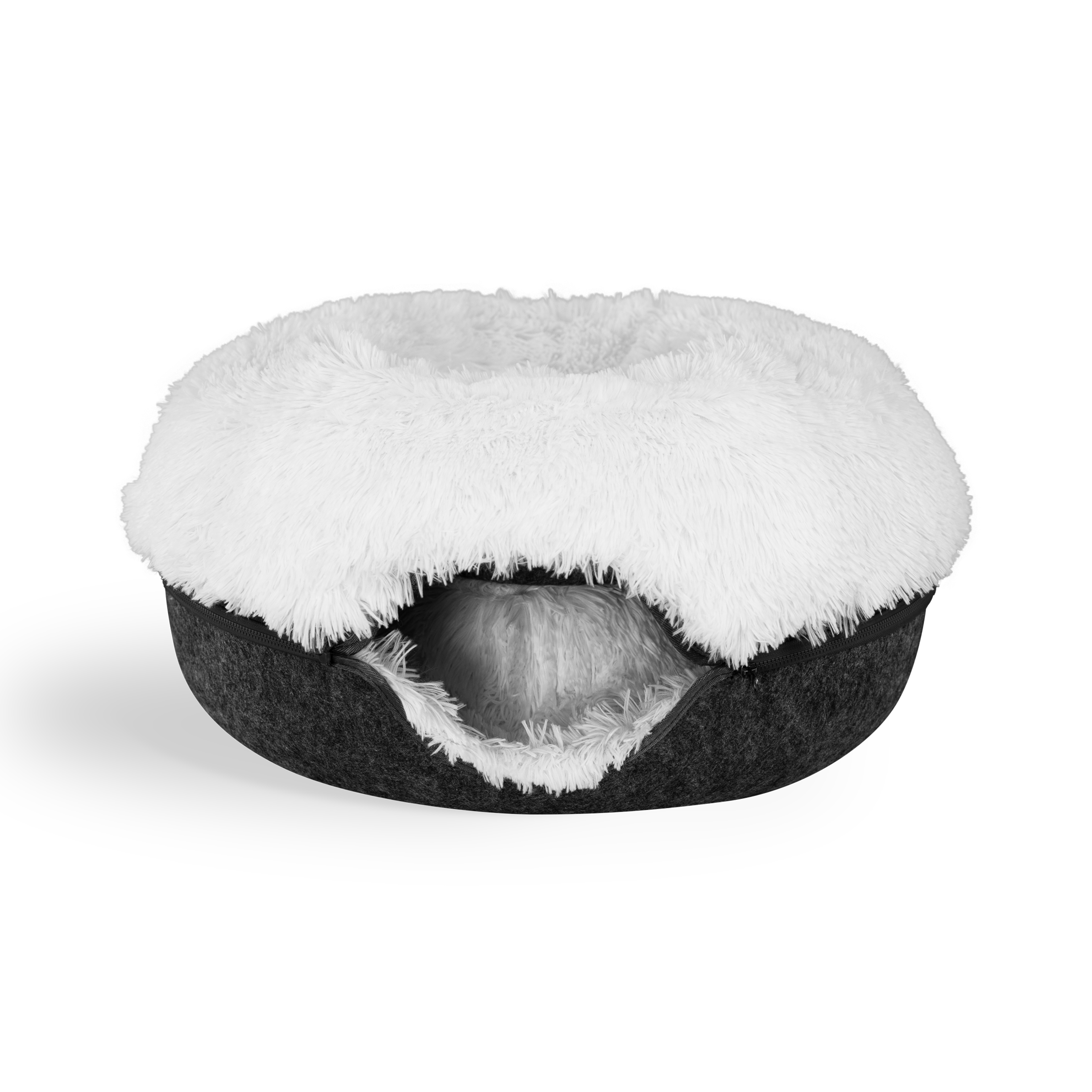 Cat Cave Calming Donut Bed for Anxiety Relief & Cozy Sleeping TARHUS  Animals & Pet Supplies
