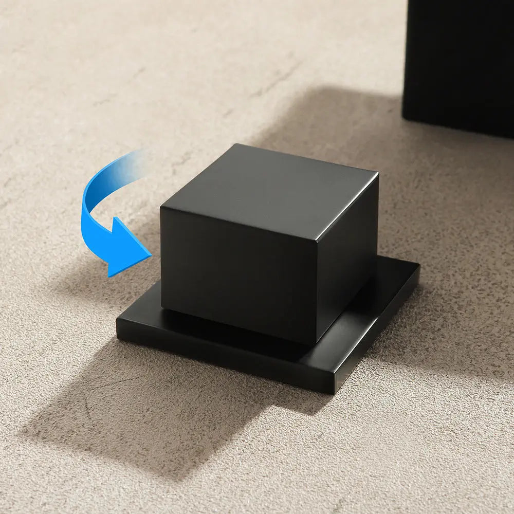 LED Waterfall Bathroom Faucet – Modern Dual Handle Widespread Design In Matte Black - TARHUS