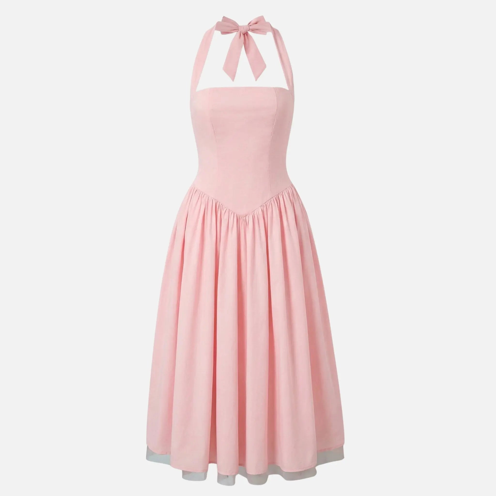 Fit and Flare Midi Dress with Halter Neck for Women TARHUS  SS - Womens - Midi Dress