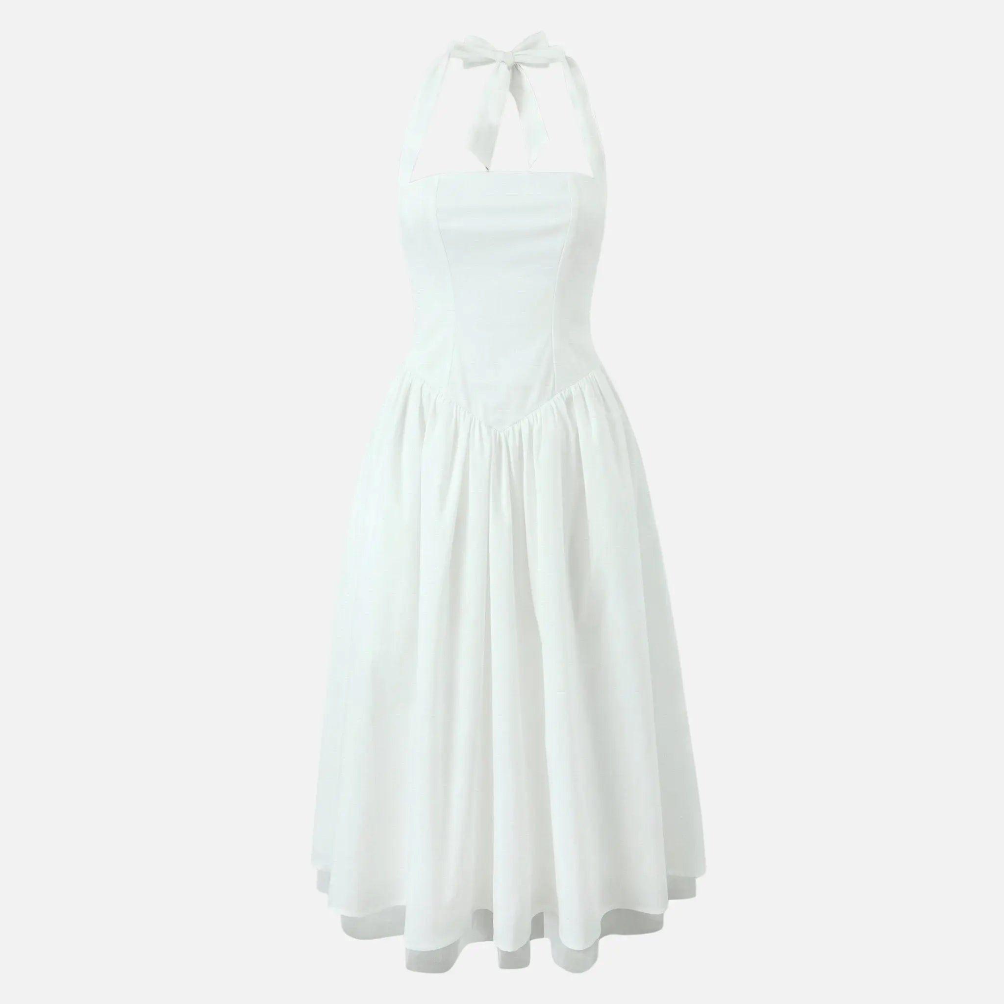 Fit and Flare Midi Dress with Halter Neck for Women TARHUS  SS - Womens - Midi Dress