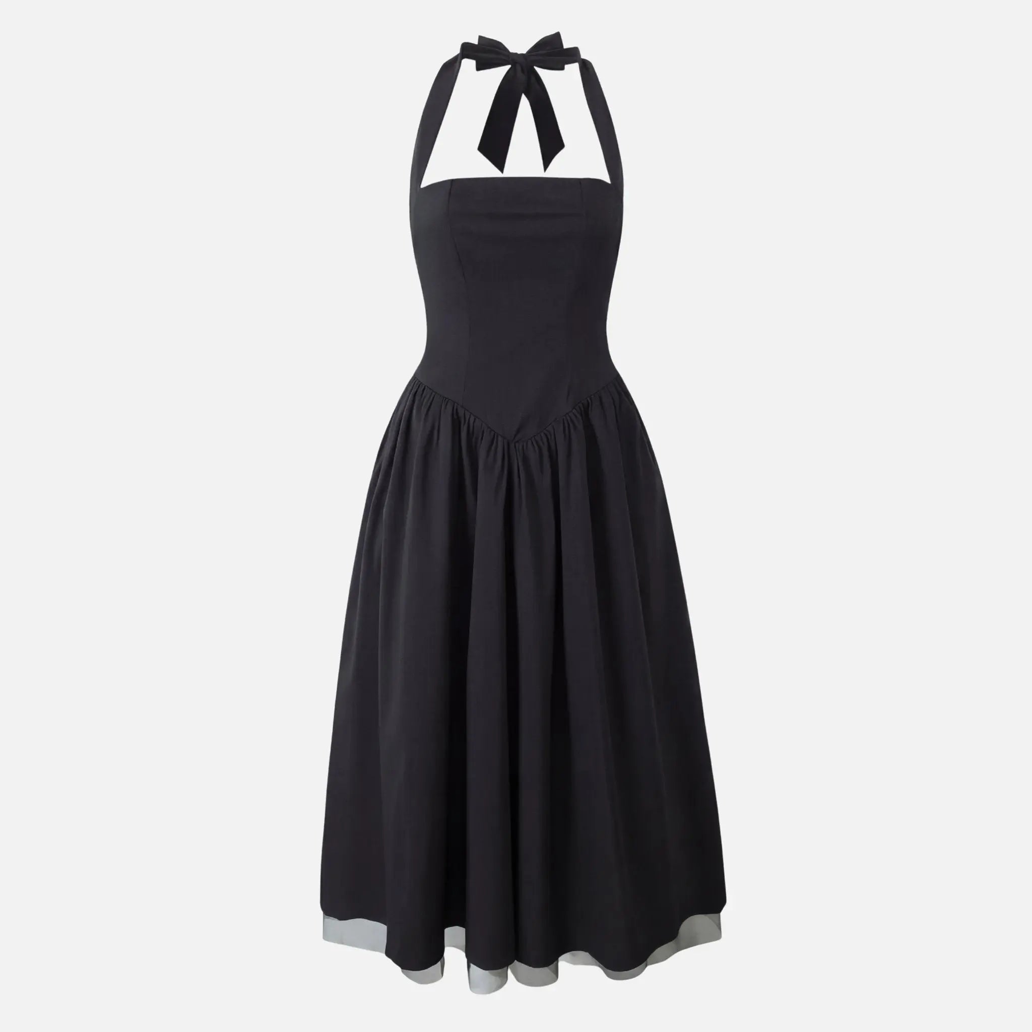 Fit and Flare Midi Dress with Halter Neck for Women TARHUS  SS - Womens - Midi Dress