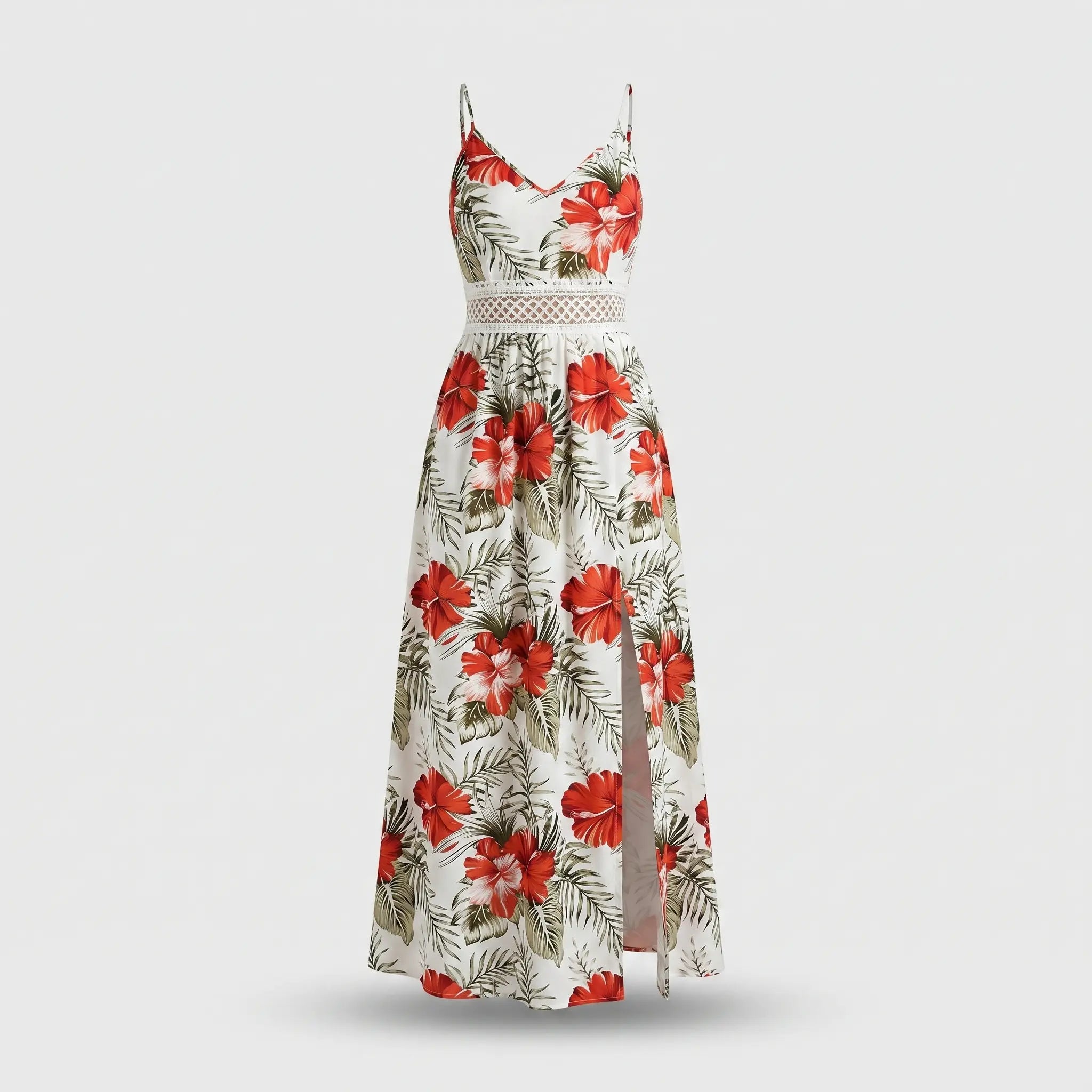 Flowing Maxi Dress with Tropical Floral Print for Women TARHUS  SS - Womens - Maxi Dress