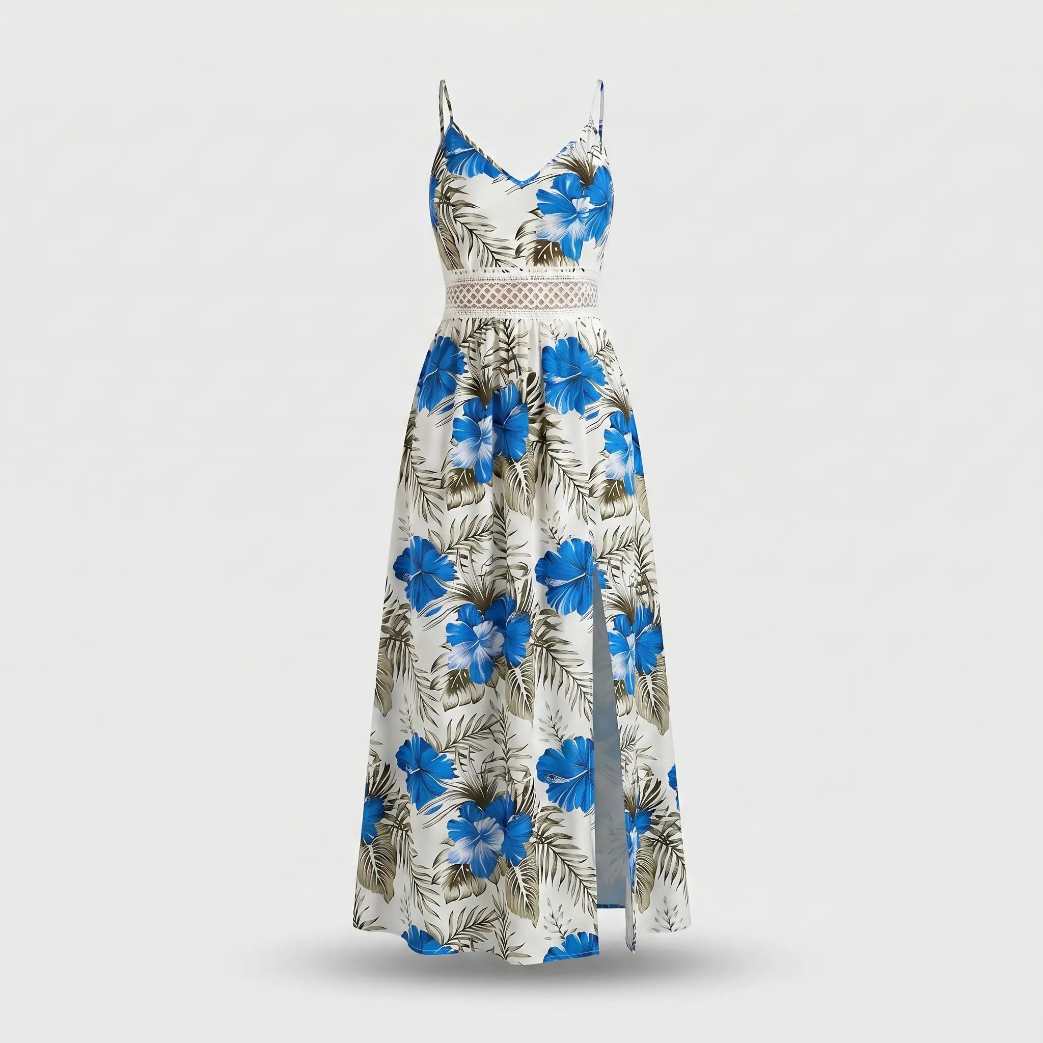 Flowing Maxi Dress with Tropical Floral Print for Women TARHUS  SS - Womens - Maxi Dress