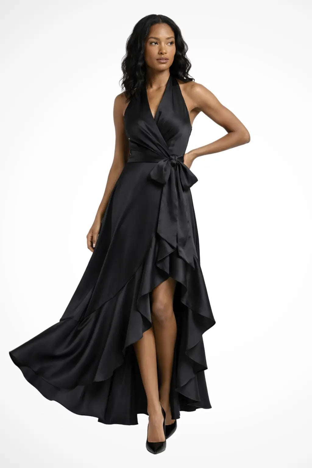 Seraphine | Women Halter Satin Wedding Guest Maxi Dress TARHUS  Dresses in Clothing
