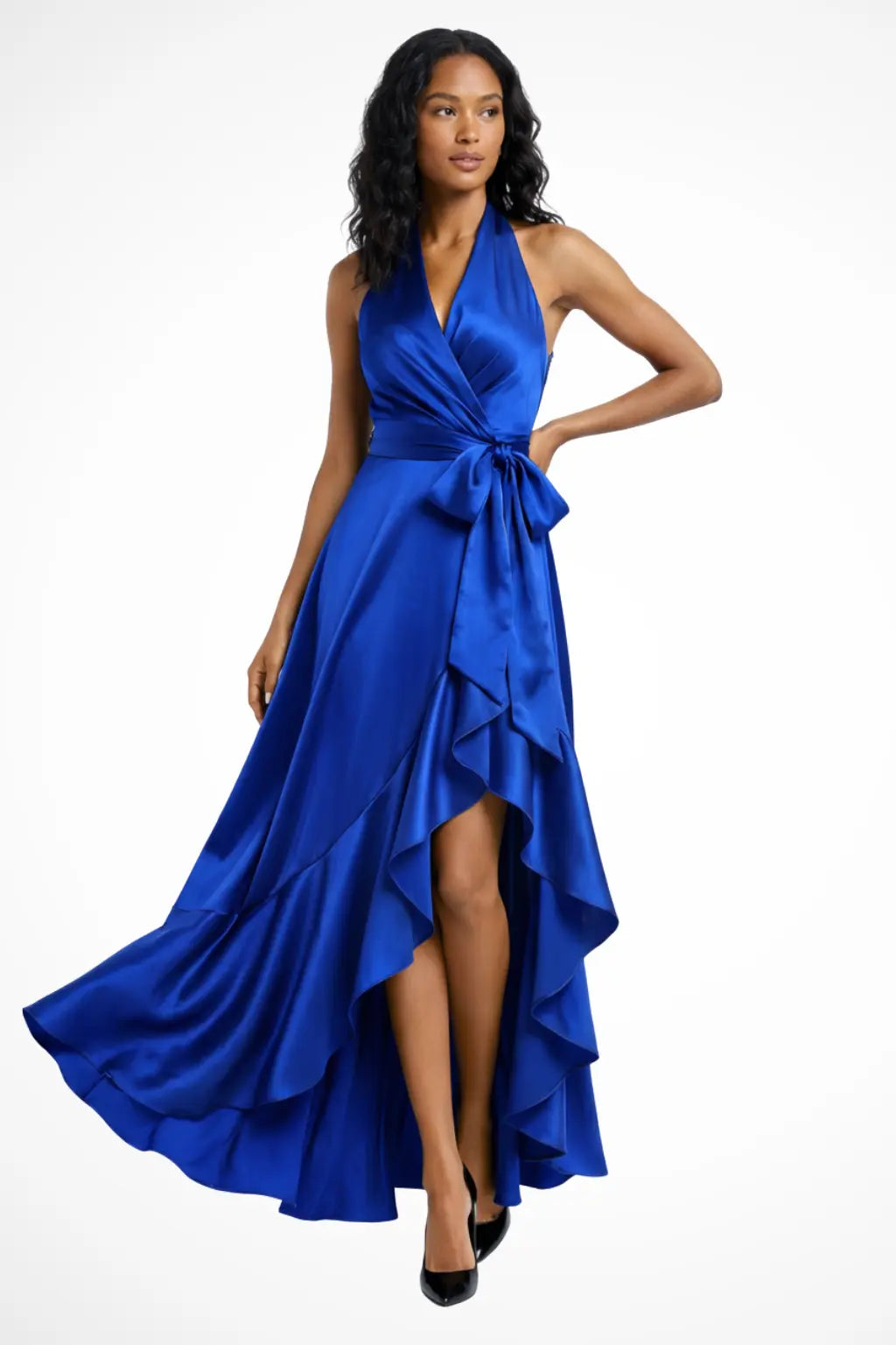 Seraphine | Women Halter Satin Wedding Guest Maxi Dress TARHUS  Dresses in Clothing