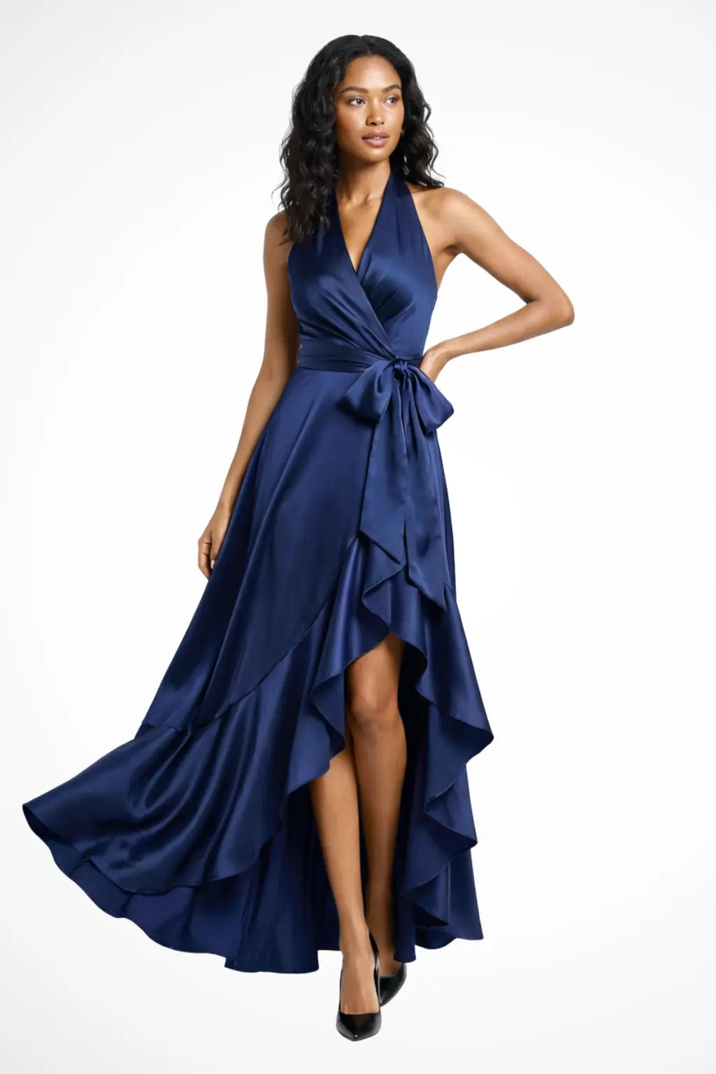 Seraphine | Women Halter Satin Wedding Guest Maxi Dress TARHUS  Dresses in Clothing