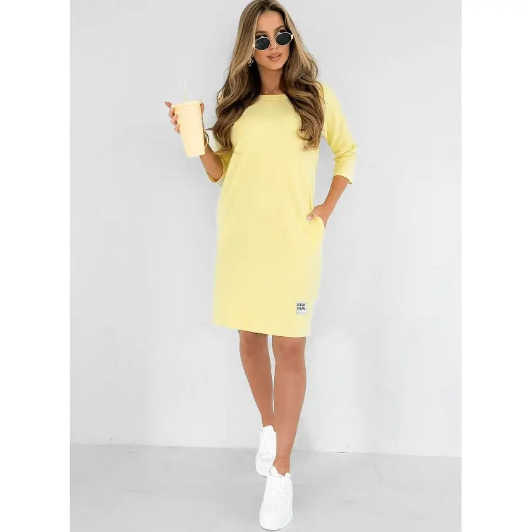 Knit Mini Dress with 3/4 Sleeves for Women TARHUS  AS - Womens - Mini Dress
