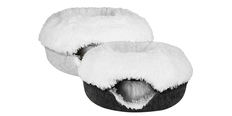 Cat Cave Calming Donut Bed for Anxiety Relief & Cozy Sleeping TARHUS  Animals & Pet Supplies