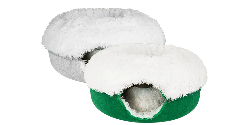 Cat Cave Calming Donut Bed for Anxiety Relief & Cozy Sleeping TARHUS  Animals & Pet Supplies