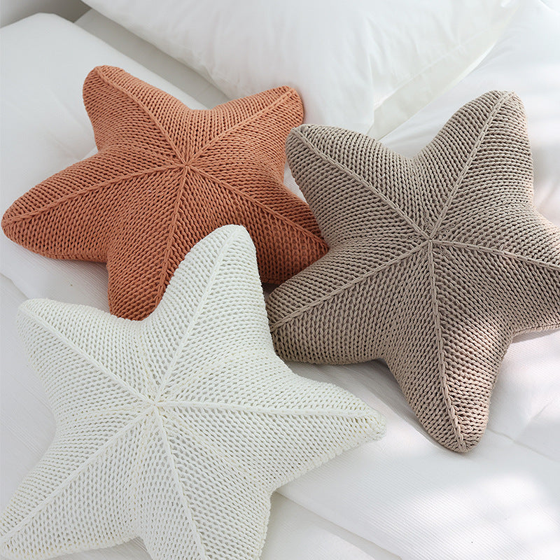 Caspian | Knit Starfish Pillow – Soft Decorative Coastal Pillow for Sofa & Bed TARHUS  Home Accessories