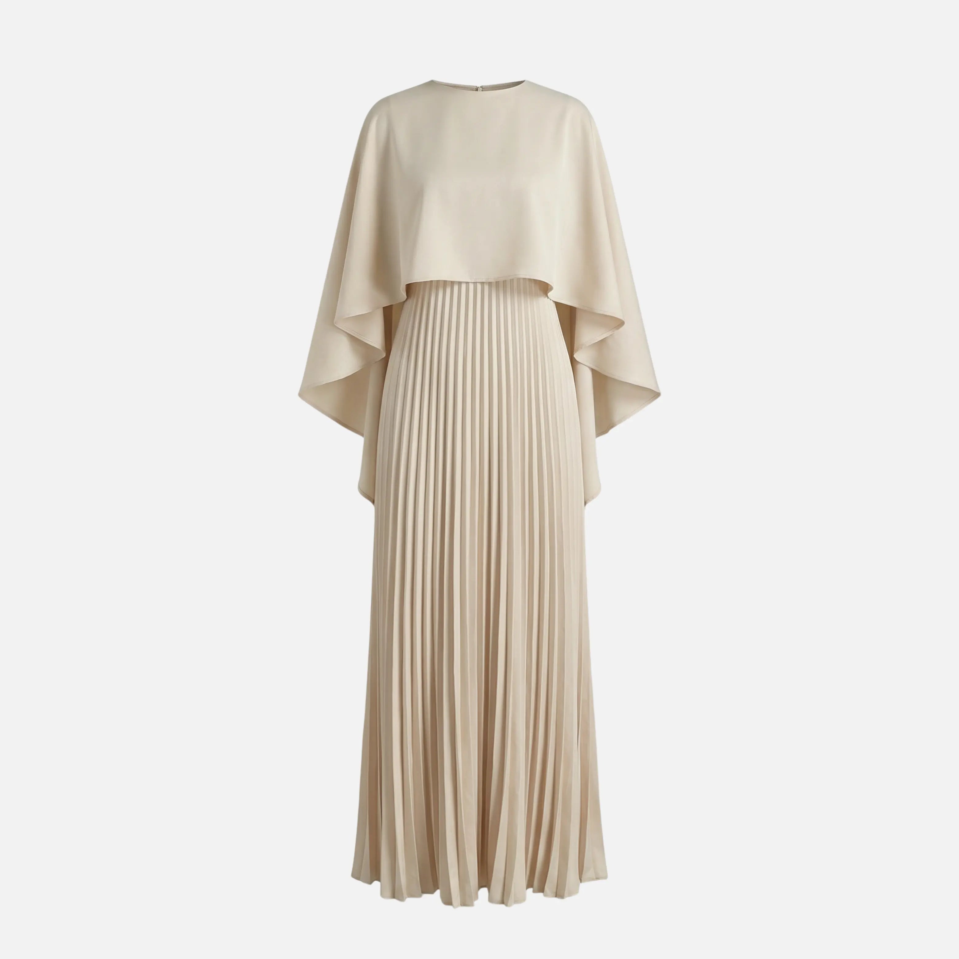 Pleated Chiffon Maxi Dress with Cape Overlay for Women TARHUS  AS - Womens - Dresses