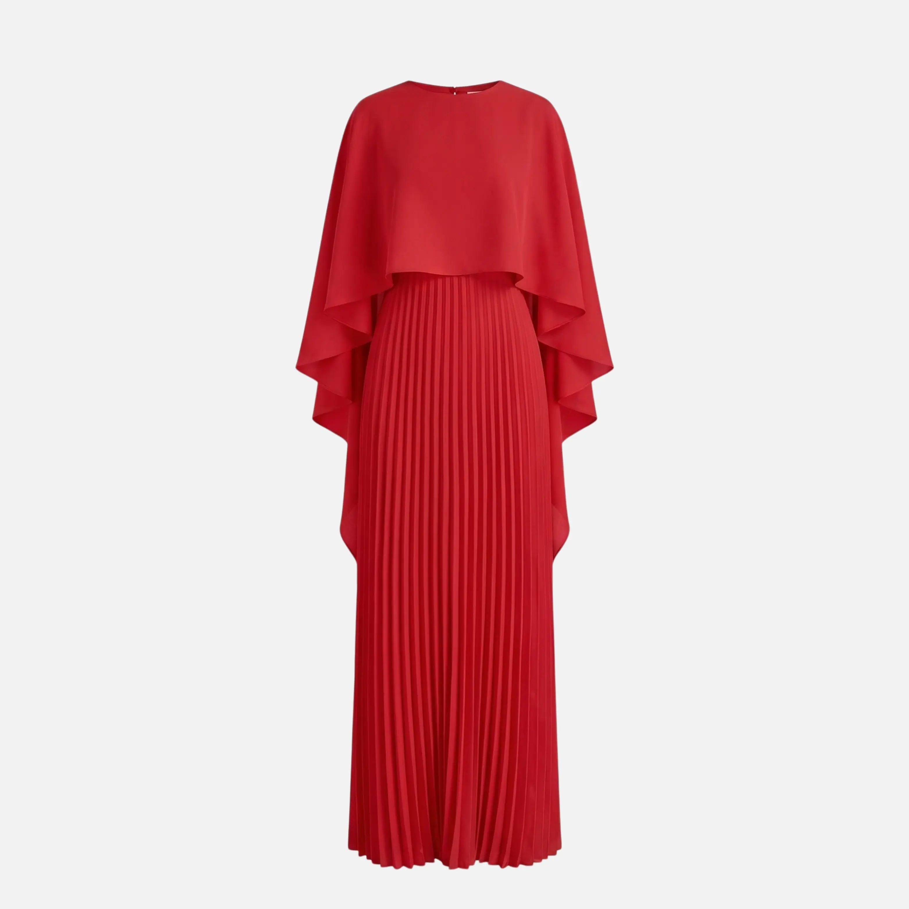 Pleated Chiffon Maxi Dress with Cape Overlay for Women TARHUS  AS - Womens - Dresses