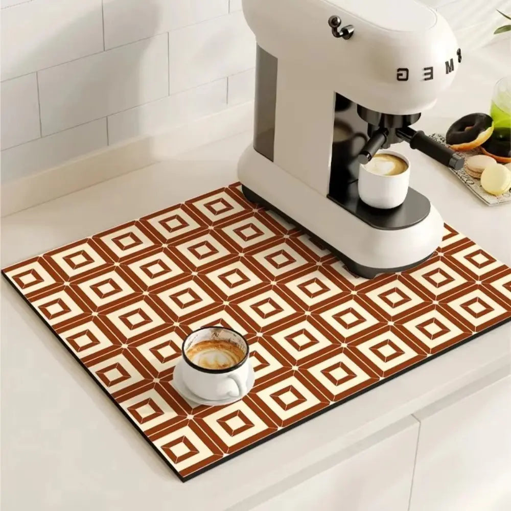 Tile Coffee Mat | Absorbent Countertop – Non-Slip Base TARHUS  Coffee & Tea